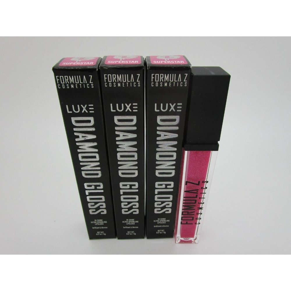LOT of 3 Formula Z SUPERSTAR Cosmetics Luxe Diamond Gloss Lip Shine Sparkling